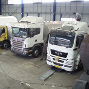 Installation works in road fuel tanker